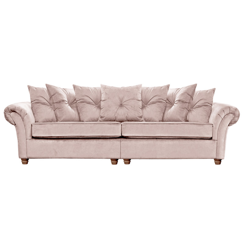 Lila Velvet Sofa, Blush