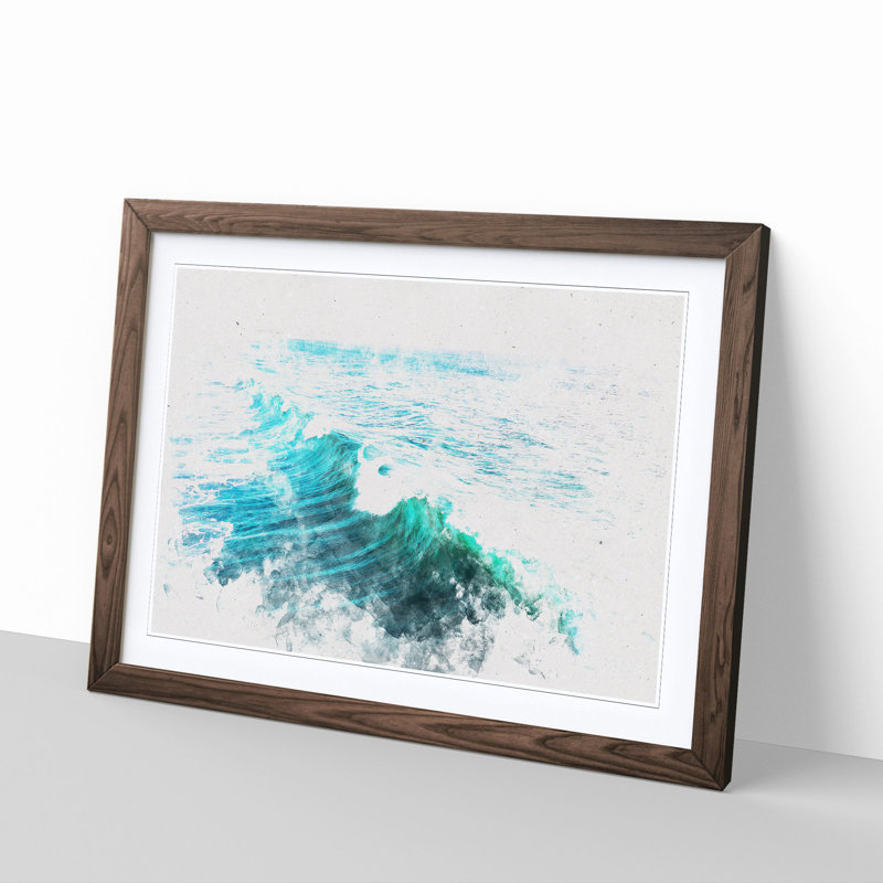 La Jolla in San Diego - Picture Frame Painting Print, Walnut Framed, 24cm H x 33cm W x 2cm D
