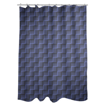 Rideau de douche simple basketweave rayures classic