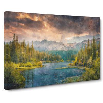 Forest And Lake Vol.4 - Wrapped Canvas Print