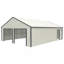 Remise double 25 po x 33 pi en métal avec porte d'entrée latérale