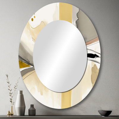 Miroir mural moderne jaune Touched By Mustard