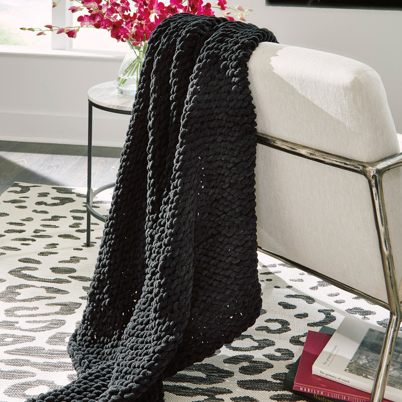 Chaddon Throw (Set Of 3), Black