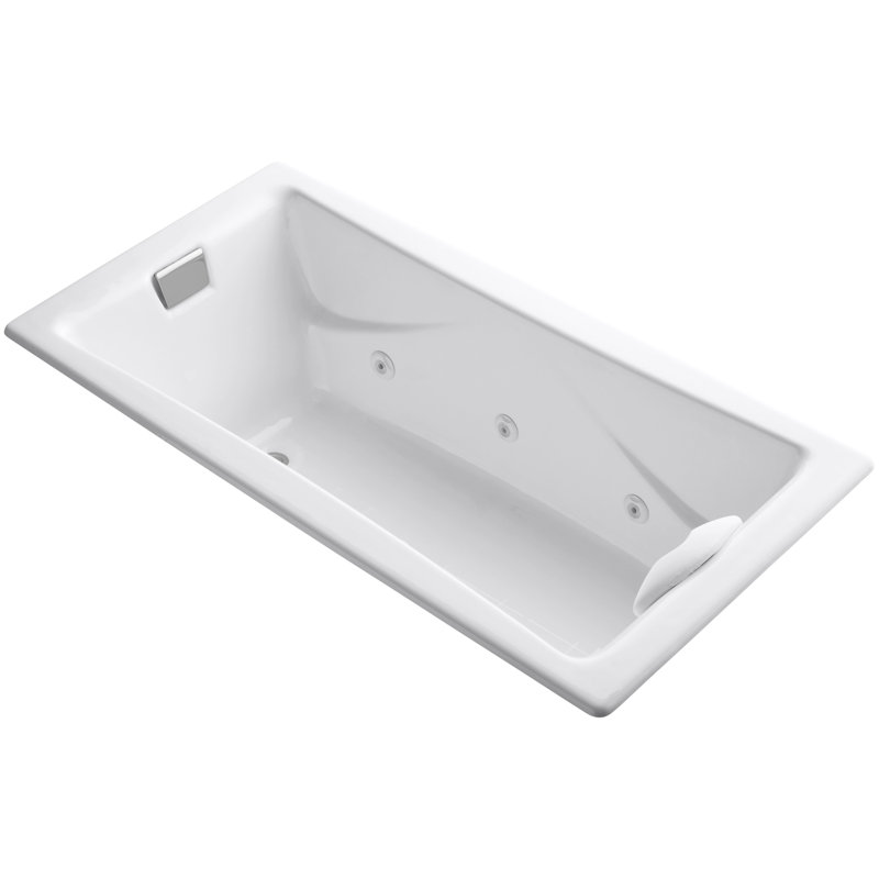 Tea-for-Two 72" x 36" Whirlpool Bathtub, Blanc
