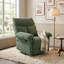 Fauteuil inclinable, pivotant, moderne et rembourré avec tissu texturé pour salon et chambre de bébé-134385163