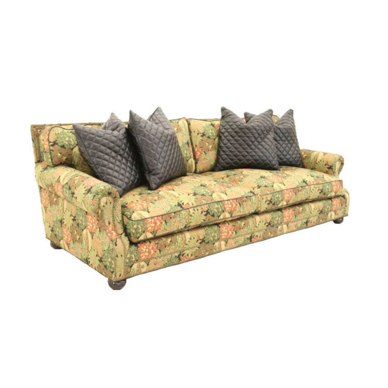 Leather Sofa, Bosley Brown, Old Silver, French Dark Cherry