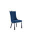 Chaise d'appoint rembourrée Felizardo en gris foncé-302160944-302160951