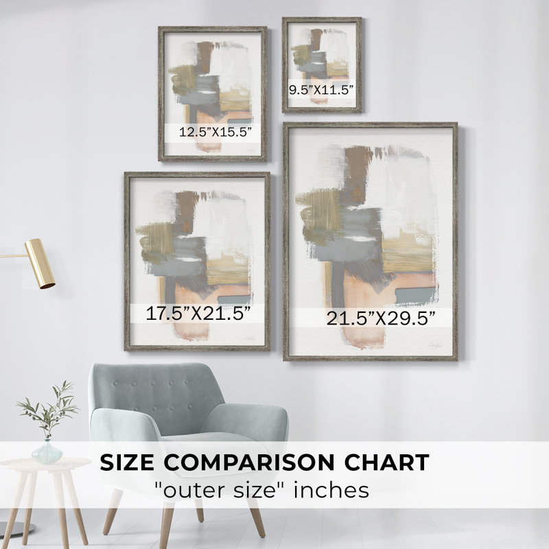 Reproduction encadrée Soft Symmetry II - bois massif, H 30 po x l 24 po
