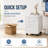 Bizoe White 3-Drawer Locking Metal Mobile Vertical File Cabinet with Rounded Corners-898996856
