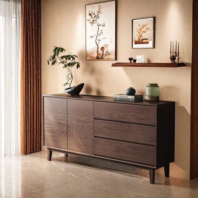 Buffet antique en bois massif