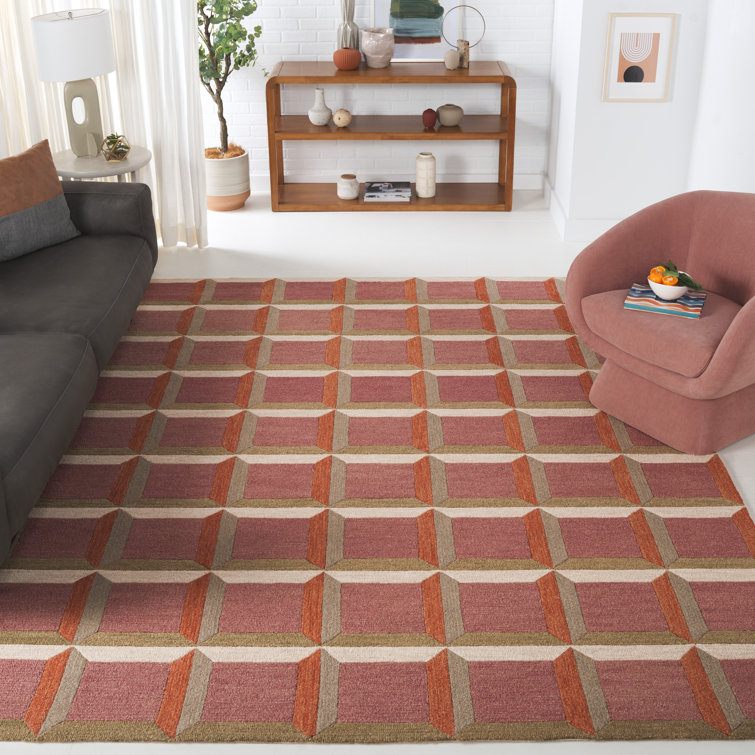 Genre Geometric Area Rug In Pink / Beige