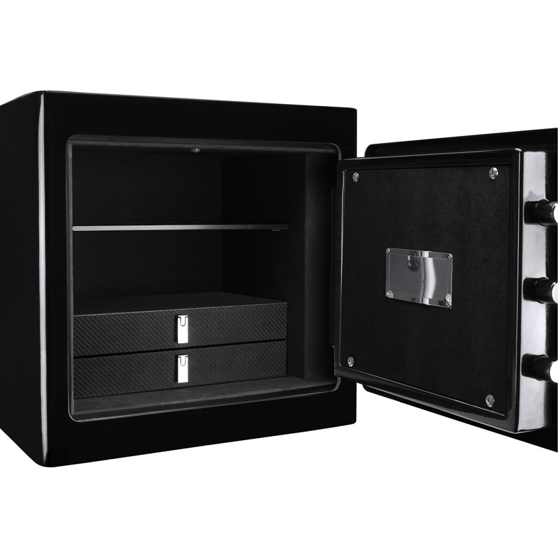 Coffre de rangement sécurisé - 1,01 pi³ noir pour objets de valeur et objets de collection
