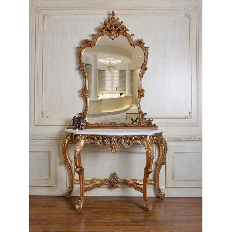 52'' Marble Top Console Table