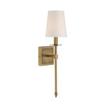 1-Light Metal Wallchiere with Linen Shade