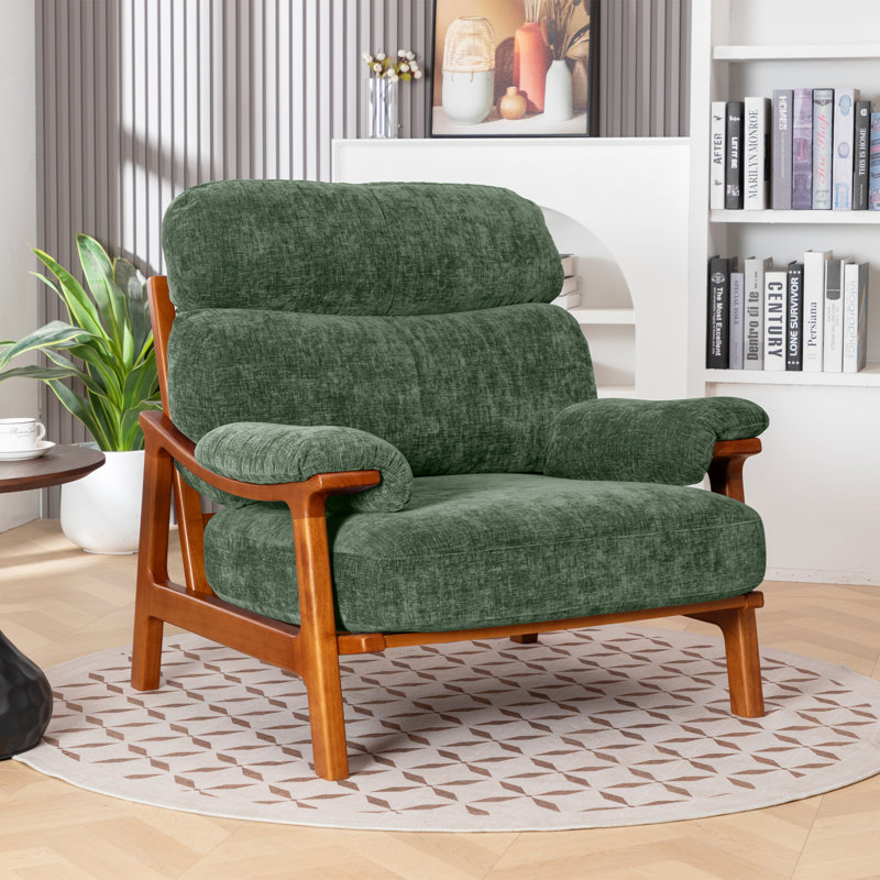 Fauteuil d'appoint Cozy Modern Chenille, Green