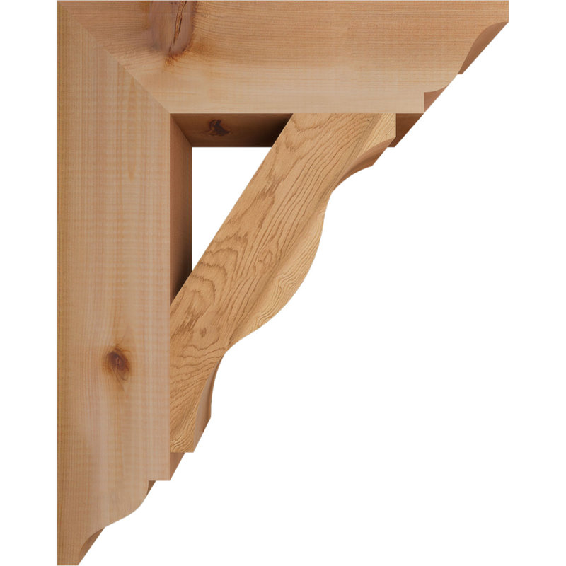 Support traditionnel Funston, Cèdre rouge de l'Ouest, Lisse, H 20 po x l 3,5 po x P 16 po