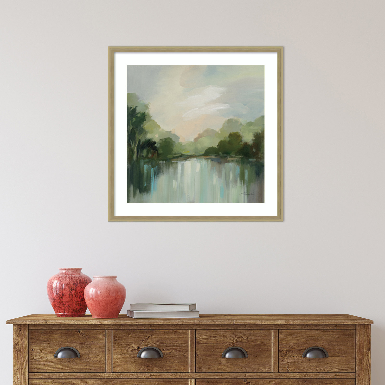 Cool Spring Day Print, 25" H x 25" W, Champagne