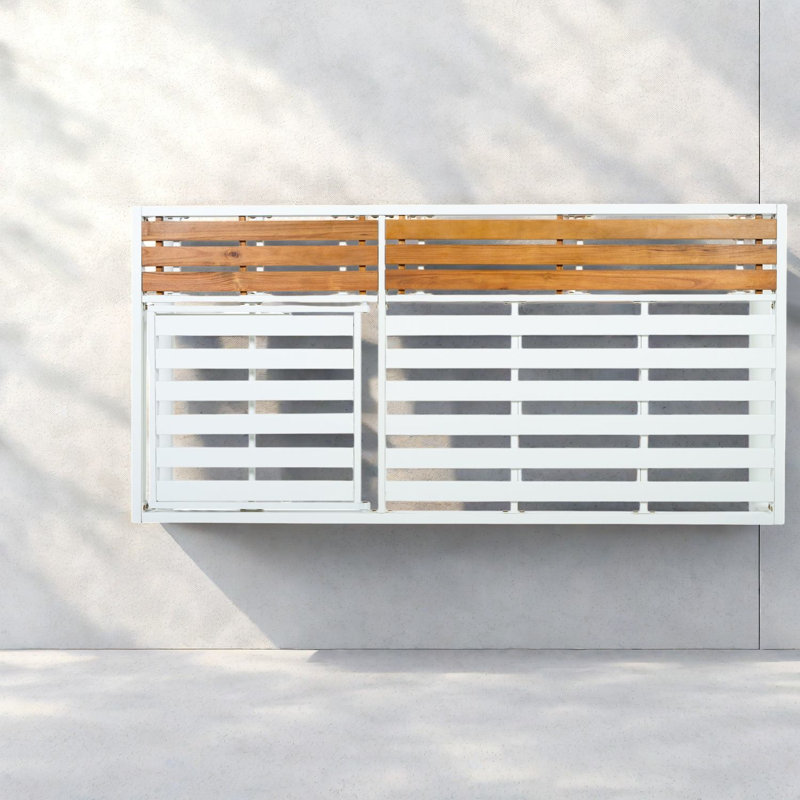 Méridiennes de patio avec rangement, patio moderne réglable en métal et bois