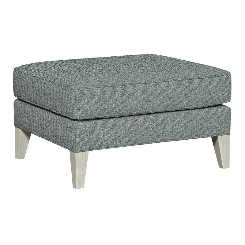 Burlingame Upholstered Ottoman, Wrenn, Tuck Cobalt