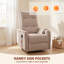 HOMCOM Massage Recliner Armchair Swivel Rocking Recliner Chair-278717880