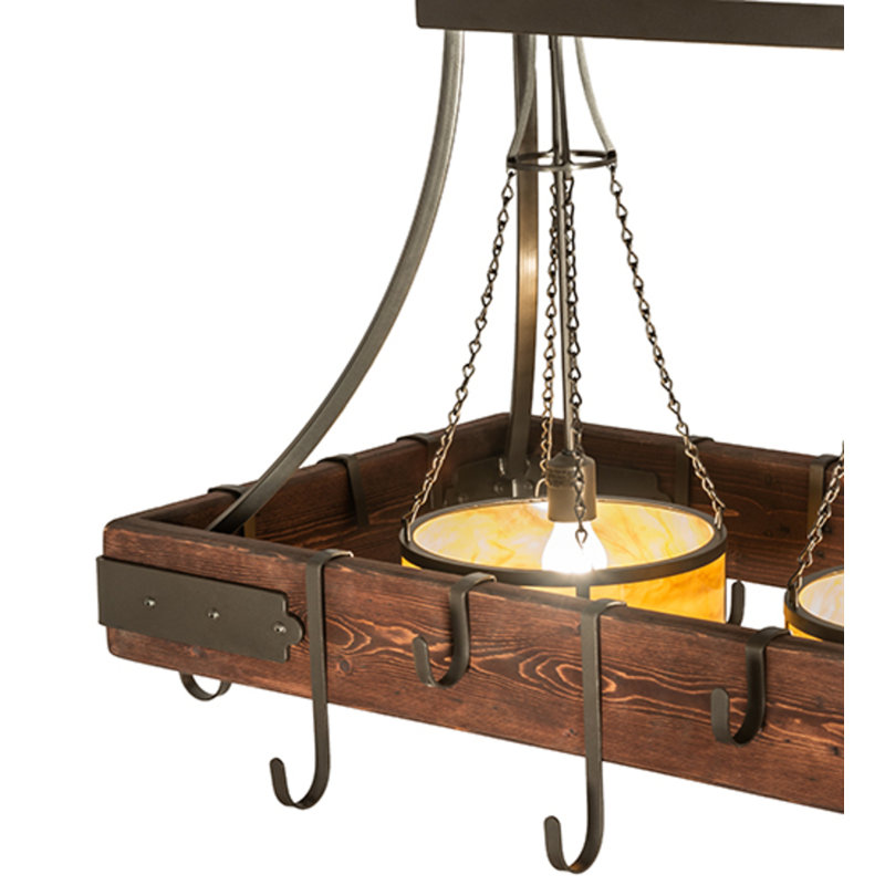 Steamboat 60" Rectangle Chandelier Pot Rack