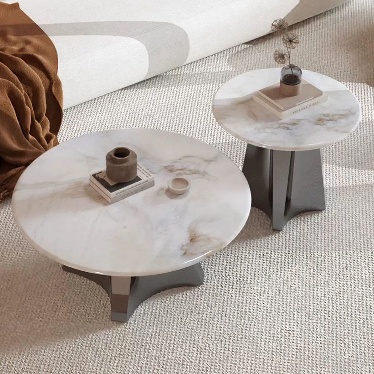 MABOLUS Stone Top Nesting Coffee Table Wayfair