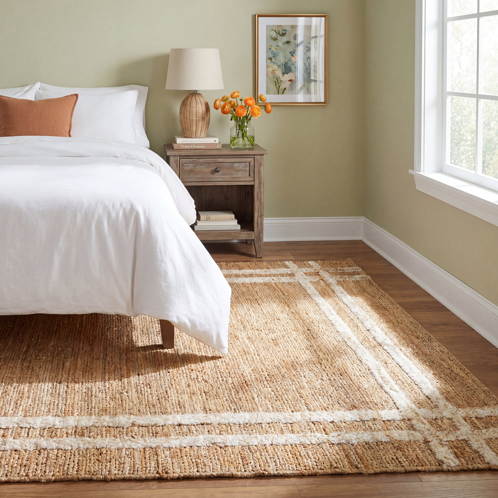 Jorgie Hand-Woven Jute Rug, Rectangle 8' x 10'