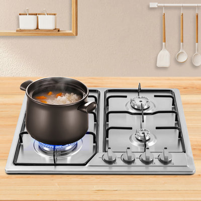 Cuisinière à gaz en acier inoxydable