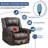 Heated Massage Swivel Rocking Recliner-1983492148