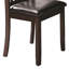 Ensemble de 2 chaises d'appoint contemporaines sans accoudoirs, brun espresso et noir