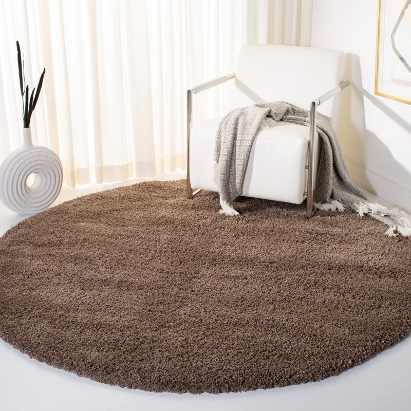 Assar Taupe Area Rug, Round 6'7"