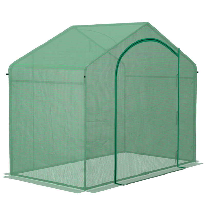 Green Mini Walk-in Greenhouse – Level 4 Windproof, Spacious & Cold-protective For Gardens & Allotments