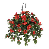 28'' Faux Flowering Plant in Basket