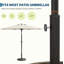 Base de parasol extérieure résistante à la corrosion de 26,5 livres, adaptateur de poteau réglable pouvant accueillir des arbres de 1,5 po à 2,1 po pour parasols de patio de 7,5 à 11 pi, support de parasol lourd à l'épreuve du vent pour la pelouse près de la piscine