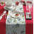 Delyth Handmade Floral Table Runner Jaco Blue Polyester Dining Table Runner for Luxurious Table Decor