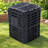 90-Gallon Black Recycled Plastic Garden Composter Bin, Large Outdoor Compost Box