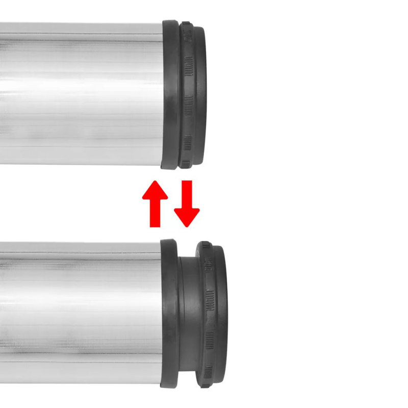 Adjustable Table Legs, Brushed Nickel, 110cm H x 6cm W x 6cm D