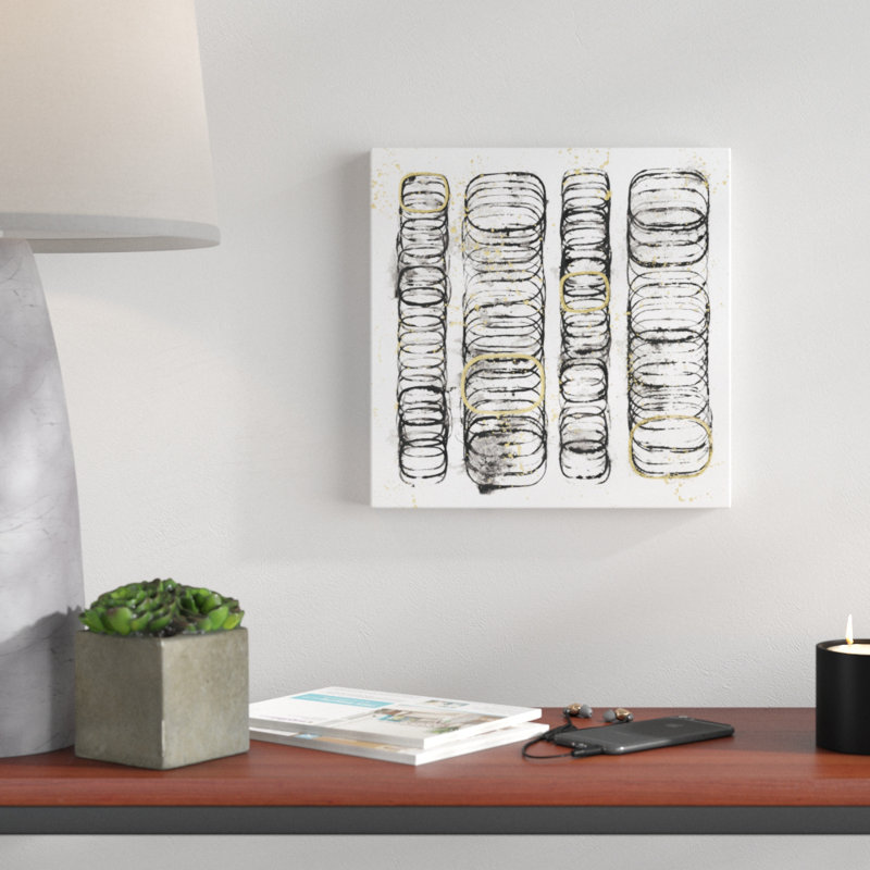 «Seismic Command IV», peinture sur toile, H 12 po x l 12 po
