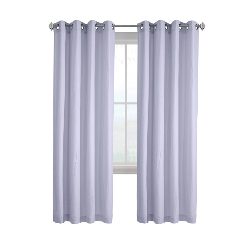 Panneau de rideau simple semi-diaphane avec œillets Philipsberg, L 52 po x L 63 po, Lavande