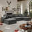 3 - Piece 129.9" U-shaped Convertible Sofa With Chaise Lounge, Modern Sofa Modular Sectional Cloud Couch, 4-seat Deep Seat Sofa With 9 Pillows, Boneless Sofa Couch For Livingroom Bedroom Apartment, Compression Sofa In A Box, No Assembly Required-123855356
