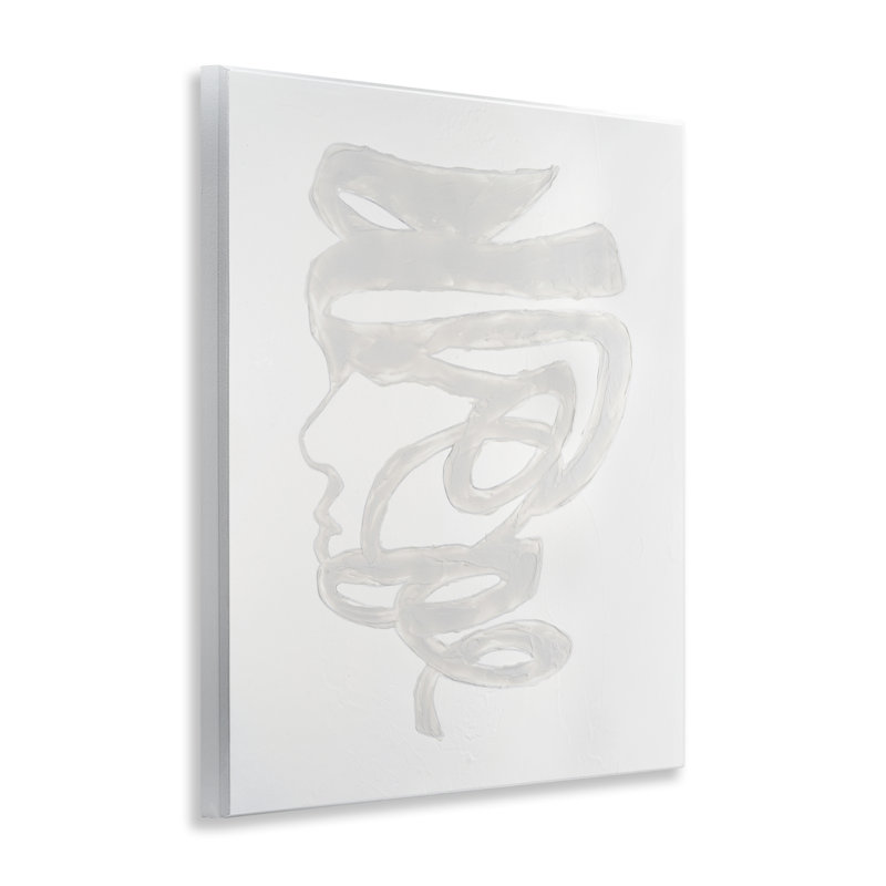 Portrait mural, plaque murale monochrome, design par Vanna Lam