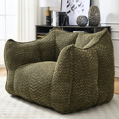Fauteuil à billes en chenille pour adultes - Super confort avec mousse résistante, convient au salon, à la chambre à coucher, à la lecture, aux jeux, à la télévision