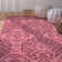 Tapis rouge en laine / viscose touffeté à la main Kouerga