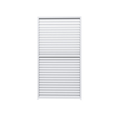 Purple Leaf Fixed Aluminum Shutter Wall For Louvered Pergola, White