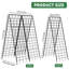 Ensemble de 2 treillis de concombre pliable à structure en A, support de plantes d'extérieur en acier enduit de PVC antirouille pour lits surélevés, haricots, tomates, plantes grimpantes-133408918-133408917