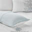 Courtepointe bleue et blanche florale avec 3 coussins, double / grand, microfibre, 2 taies décoratives brodées de style romantique et blanc