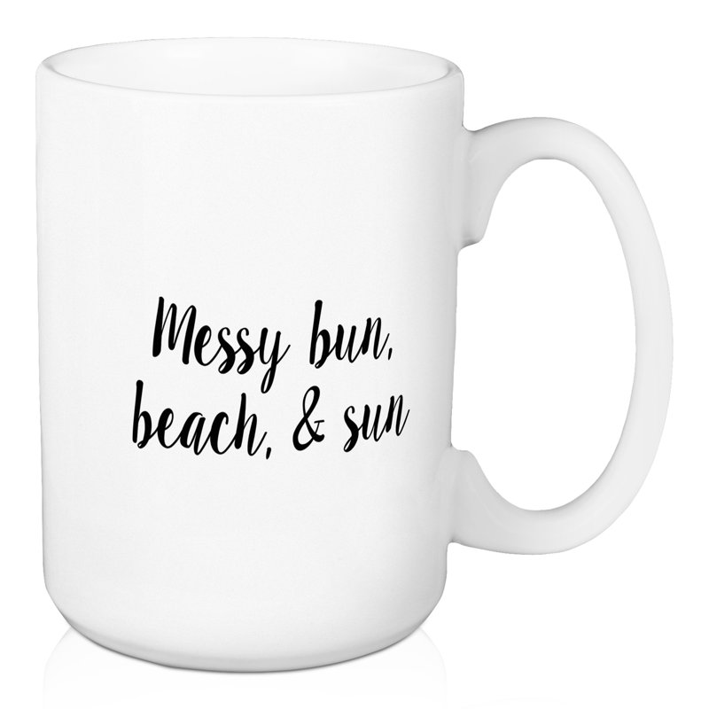 Grande tasse à café oignon, plage et soleil en désordre Rothwell