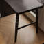 Bureau rectangulaire en bois massif noir-109598456