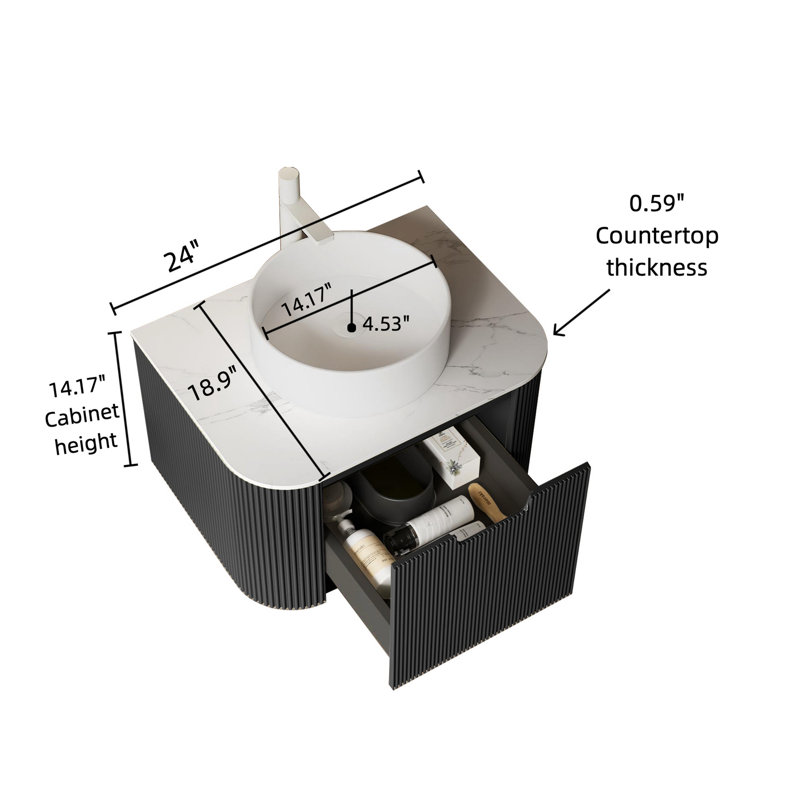 Meuble-lavabo de salle de bain avec lavabo, meuble de rangement mural avec tiroir, meuble-lavabo de salle de bain avec rangement pour la maison