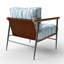 Chaise rembourrée moderne avec accoudoirs bleus Cascade-2133865731